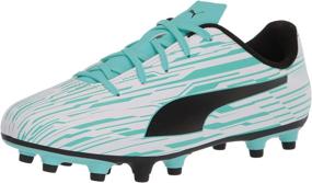 img 4 attached to Unisex Girls' PUMA RAPIDO Soccer White Castlerock: Athletic Shoes that Deliver