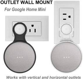 img 2 attached to 🔌 WGOAL Outlet Wall Mount Holder Case for Google Home Mini - Clever Space Saving Accessories with Perfect Cord Arrangement - Easy Set Up (2 Pack, Black)