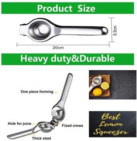 img 1 attached to Stainless Steel Hand Juicer Press: Portable Lemon Squeezer for Fruit Squeezing & Baby Food Making