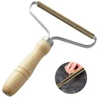 portable wooden lint roller: easy-to-use manual clothes cleaning tool for restoring fabrics, removing fuzz, and revitalizing wool products, suede, blankets - ideal for lint removal logo