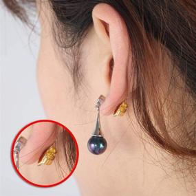 img 3 attached to 👂 Earring Backs Earring Lifters: Adjustable Hypoallergenic Ear Lobe Support Patches - 3 Pairs (Gold, Silver, Rose Gold)