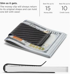 img 1 attached to Optimized Carbon Fiber Money Credit Holder: 💼 Men's Wallet Accessories for Card Cases & Money Organizers