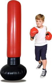 img 3 attached to 🥊 No/Brand Boxing Training Bag: Ultimate Free Standing Punching Bag for Kids