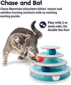 img 1 attached to 🐱 Optimized Cat Toy: Petstages Cat Tracks - Interactive Fun for Kitties - Circular Track with Moving Balls to Fulfill Hunting, Chasing, and Exercise Desires