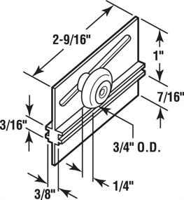 img 1 attached to 🚿 Prime-Line Products M 6055 Shower Door Top Roller: Durable Nylon Ball Bearing, Pack of 2 - The Ultimate Upgrade for Your Shower Experience