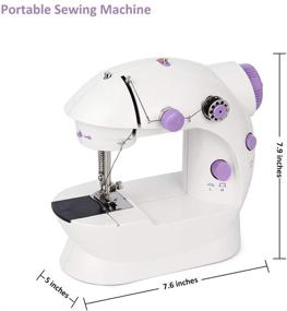 img 4 attached to 🧵 Compact Handheld Electric Sewing Machine for Beginner Kids - Portable Multi-function Small Household Sewing Machine Kit for Handcraft, 2-Speed Sewing and Embroidery - Ideal Gift for Home and Travel