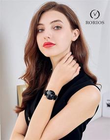 img 3 attached to 💎 RORIOS Fashion Ladies Watches: Sparkling Simulated Diamond Mesh Band with Starry Sky Dial & Analogue Quartz for the Perfect Wrist Statement