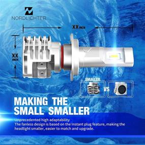 img 2 attached to NORDLICHTER H7 LED Bulb, 10000LM Fanless, Ultra Bright 6500K Cool White Conversion Kit - Pack of 2 (Halogen Replacement)