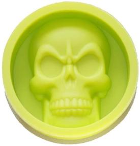 img 3 attached to 🎃 Halloween Skull Silicone Mold for Ice Cubes, Chocolate Candy, Crayons, Soap, Bath Bombs - 1oz, Dia. 2inch