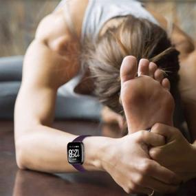 img 1 attached to 🌈 HAPAW 4-пак Bands - Fitbit Versa / Versa 2 / Versa Lite Совместимый, Мягкие Силиконовые Водонепроницаемые Дышащие Спортивные Ремешок для Замены Браслета на Запястье для Умных Часов Versa - унисекс