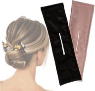 🍩 nilstorey magic donut hair bun maker set, deft bun for hair, elegant french twist hair bands tool, flexible reusable bun, twist a bun (colorful set f) logo