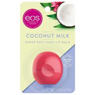 eos super soft shea lip balm - coconut milk for 24 hour hydration and lip care, moisturizes dry lips, gluten free, 0.25 oz logo