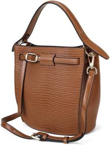 img 4 attached to 👜 Небольшая женская корзинная сумка Laorentou - изготовлена из натуральной кожи скота, стильная сумка через плечо, модная женская сумочка