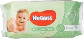 img 4 attached to Салфетки для детей Huggies Natural Care с алое вера - 56 шт - нежные и успокаивающие для детей.