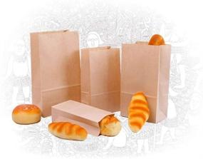 img 3 attached to 500 Brown Kraft Paper Bags - Durable, 4 Lb Capacity for Grocery and Lunch Use