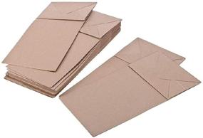 img 2 attached to 500 Brown Kraft Paper Bags - Durable, 4 Lb Capacity for Grocery and Lunch Use