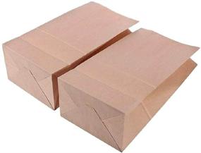 img 1 attached to 500 Brown Kraft Paper Bags - Durable, 4 Lb Capacity for Grocery and Lunch Use