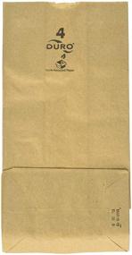 img 4 attached to 500 Brown Kraft Paper Bags - Durable, 4 Lb Capacity for Grocery and Lunch Use