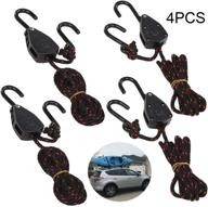 ucsaji 4pcs 1/8in 8ft adjustable heavy-duty rope hanger ratchet for kayak and canoe bow/stern tie downs straps логотип
