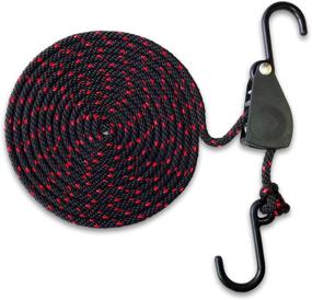 img 2 attached to UCSAJI 4PCS 1/8in 8ft Adjustable Heavy-Duty Rope Hanger Ratchet for Kayak and Canoe Bow/Stern Tie Downs Straps