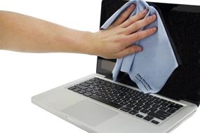 img 1 attached to 🧽 Elite Tech Gear - 4-Pack Blue Oversized 12" x 12" Microfiber Cloths: The Ultimate Solution for Cleaning Electronic Device Screens, Eyeglasses & Delicate Surfaces