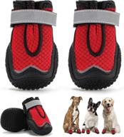 breathable dog boots with reflective, anti-slip sole - skid-proof puppy booties for outdoor activities, hiking, and running логотип