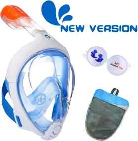 img 2 attached to 🤿 ME MARTIAN ELITE Tribord/Subea Easybreath Full Face Snorkel Mask, with Waterproof Earplug, Enhanced Anti-Fog, and Anti-Leak Technology