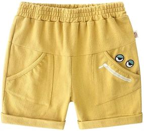 img 1 attached to 👦 AMMENGBEI 3-Pack Boys' Summer Cotton Shorts: Comfortable and Stylish Clothing for Boys