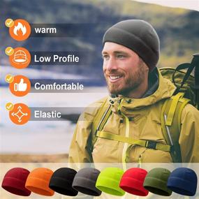 img 1 attached to 🧢 Geyoga 8 Pieces Fleece Hat for Men - Winter Cap for Tactical Sports: Skull Beanie for Running, Skiing, Cycling