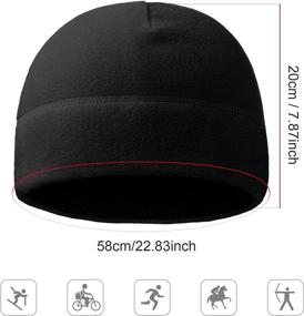 img 3 attached to 🧢 Geyoga 8 Pieces Fleece Hat for Men - Winter Cap for Tactical Sports: Skull Beanie for Running, Skiing, Cycling