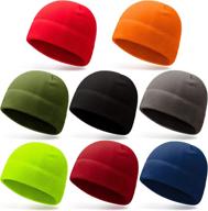 🧢 geyoga 8 pieces fleece hat for men - winter cap for tactical sports: skull beanie for running, skiing, cycling логотип