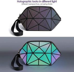 img 1 attached to Geometric Waterproof Organizer Bag Holographic Reflective