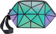 geometric waterproof organizer bag holographic reflective logo