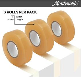 img 3 attached to MONTMARLE Clear Extra Strong Hockey Tape (3 Pack) - 1' x 27 Yards Per Roll - Flexible Stretch & Tear with Durable Waterproof & Snowproof Adhesive for Shin Pads & Sporting Gear - Professional Grade