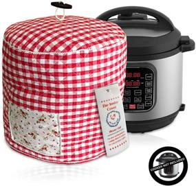 img 1 attached to Debbiedoo's Custom Fit Pressure Cooker Cover for 6 QT Instant Pot Models - Red and White Gingham Accessories