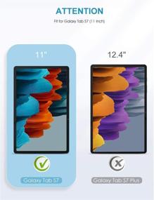 img 3 attached to 📱 Galaxy Tab S7 11 Inch 2020 Paper-Like Screen Protector - Anti Glare Matte PET Film for Writing Comfort