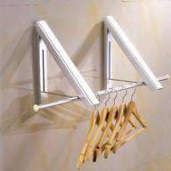 👕 dehomy wall mounted folding clothes drying rack - indoor/outdoor aluminum hanger for bathroom, bedroom balcony, and laundry - space-saving home storage organizer (2 pack) logo