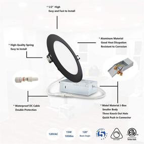 img 1 attached to Highly Efficient 6 Inch Slim LED Recessed Downlight