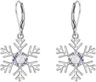 cosol silver snowflake earrings leverback logo