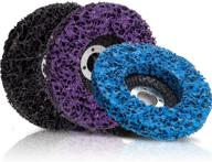 🎨 powerful paint remover wheel stripping discs - 3 pcs rust stripper strip discs for angle grinders - easily remove paint, rust, coating, and oxidation - ideal for 4 x 5/8 inch angle grinders - available in blue, black, purple logo