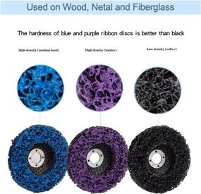 img 3 attached to 🎨 Powerful Paint Remover Wheel Stripping Discs - 3 PCS Rust Stripper Strip Discs for Angle Grinders - Easily Remove Paint, Rust, Coating, and Oxidation - Ideal for 4 x 5/8 Inch Angle Grinders - Available in Blue, Black, Purple