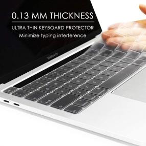 img 2 attached to Ultra Thin TPU Keyboard Cover Skin for MacBook Pro 🖥️ 13'' 2020 & MacBook Pro 16'' 2019 - U.S Layout (Clear)