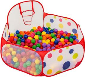 img 4 attached to Zippered FoxPlay Basketball Ball Pit: Unleash Fun and Excitement!
