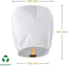 img 2 attached to 🏮 10-Pack of Chinese Sky Lanterns - White Memorial Wish Lanterns for Sky Release and Floating