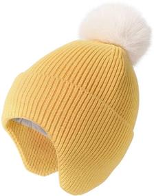 img 4 attached to 🧢 SEO-Optimized Toddler Winter Earflap Knitted Boys' Accessories: Camptrace Hats & Caps