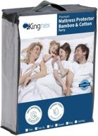 waterproof twin xl mattress protector: soft, breathable bamboo terry fitted cover for college extra long beds logo