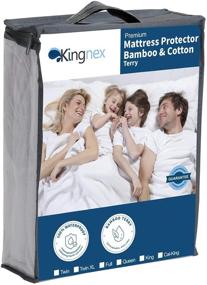 img 4 attached to Waterproof Twin XL Mattress Protector: Soft, Breathable Bamboo Terry Fitted Cover for College Extra Long Beds