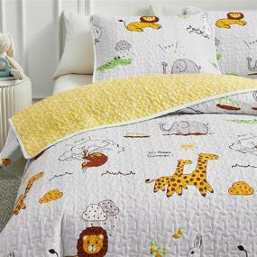 img 1 attached to FlySheep Animals Bedspread Coverlet Microfiber