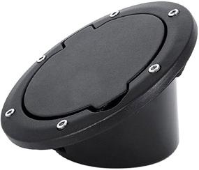 img 1 attached to IPARTS Powder Coated Black Steel Gas Fuel Tank Cap Cover for Jeep Wrangler JK JKU: Enhanced Off-Road Exterior Accessory (Smile224)