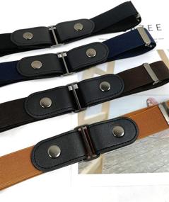 img 3 attached to 👖 Invisible Elastic Waist Belt by CNHUALAI – Ideal for Men, Women, and Kids; No Buckle, Stretchy Belt for Jeans